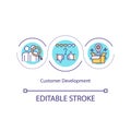 Customer development concept icon