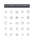 Customer Development line icons collection. Prestigious, Exclusive, High-end, Elite, Selective, Exceptional, Upscale