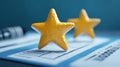 Customer Evaluation Review Star Ratings Feedback and Improvement Analysis for Enhanced Satisfaction and Business Growth Royalty Free Stock Photo