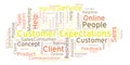 Customer Expectations word cloud. Royalty Free Stock Photo