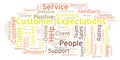 Customer Expectations word cloud. Royalty Free Stock Photo