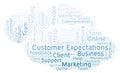 Customer Expectations word cloud. Royalty Free Stock Photo