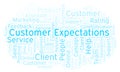 Customer Expectations word cloud. Royalty Free Stock Photo