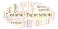 Customer Expectations word cloud. Royalty Free Stock Photo