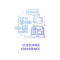 Customer experience blue gradient concept icon