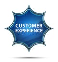 Customer Experience magical glassy sunburst blue button