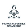 Customer Experience Management outline icon. Thin line concept element from crm icons collection. Creative Customer Experience Royalty Free Stock Photo