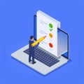 Customer Experience Software Isometric Composition Royalty Free Stock Photo