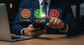 Customer feedback analysis using digital technology for business improvement and satisfaction evaluation Royalty Free Stock Photo