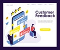 Customer Feedback Form Isometric Artwork Concept Royalty Free Stock Photo