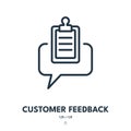 Customer Feedback Icon. Review, Rating, Ranking. Editable Stroke. Vector Icon