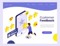 Customer Feedback isometric vector illustration