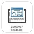 Customer Feedback Line Icon.