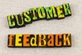 Customer feedback satisfaction review survey positive marketing experience communication data