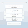 Customer Feedback and Satisfaction Survey Interface with Star Ratings Royalty Free Stock Photo
