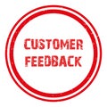 customer feedback stamp on white Royalty Free Stock Photo