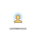 Customer focus concept 2 colored icon