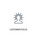 Customer focus concept line icon. Simple