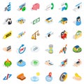 Customer icons set, isometric style