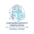 Customer identity verification concept icon