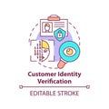 Customer identity verification concept icon