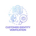 Customer identity verification concept icon