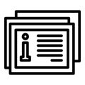 Customer information icon, outline style