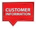 Customer Information misty rose pink banner button