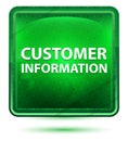 Customer Information Neon Light Green Square Button