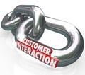 Customer Interaction 3d Words Chain Links Partnership Engagement