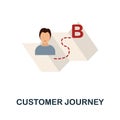 Customer Journey flat icon. Colored element sign from market integration collection. Flat Customer Journey icon sign for