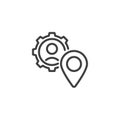 Customer journey line icon