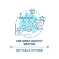 Customer journey mapping concept icon