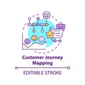 Customer journey mapping concept icon