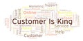 Customer Is King word cloud.