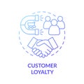 Customer loyalty blue gradient concept icon Royalty Free Stock Photo