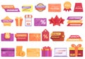 Customer loyalty program icons set cartoon vector. Reward member