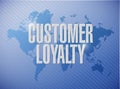 customer loyalty world message sign concept