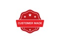 Customer Made label sticker,Customer Made Badge Sign Royalty Free Stock Photo