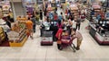 Customer make payment at cash desk counter in a shopping mall