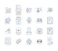 Customer management line icons collection. Satisfaction, Loyalty, Retention, Analytics, Service, Relationship