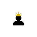 Customer membership client crown icon isolated on white background Royalty Free Stock Photo