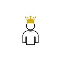Customer membership client crown icon isolated on white background Royalty Free Stock Photo