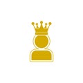 Customer membership client crown icon isolated on white background Royalty Free Stock Photo