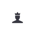 Customer membership client crown icon. VIP member king pictogram person membership premium service.