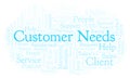 Customer Needs word cloud. Royalty Free Stock Photo