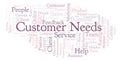 Customer Needs word cloud. Royalty Free Stock Photo