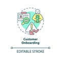 Customer onboarding concept icon