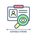 Customer onboarding RGB color icon