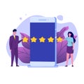 Customer online rating, review concept. Usability Evaluation. Feedback, Rating concept, Reputation management. Royalty Free Stock Photo